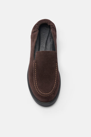 Büzgülü Gerçek Deri Loafer | Como - Kahverengi