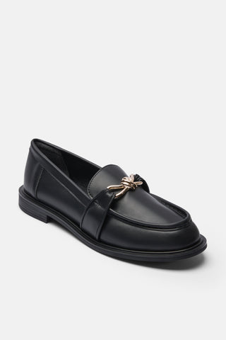 Gold Zincir Detaylı Loafer | Sutton - Siyah