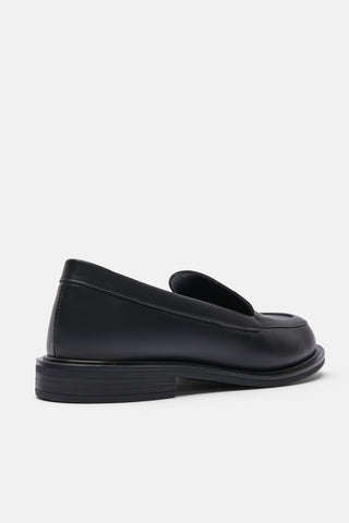 Oval Burun Klasik Loafer | Blok - Siyah