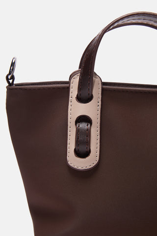 Mini Tote Çanta | Avina Micro - Kahverengi