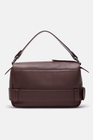 Kemer Detaylı Çapraz Askılı Çanta | Lioara - Kahverengi