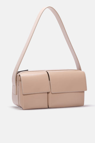 Çift Kapaklı Omuz Çantası | Soren - Vizon