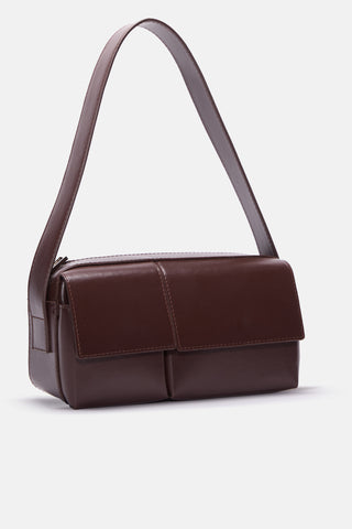 Çift Kapaklı Omuz Çantası | Soren - Kahverengi