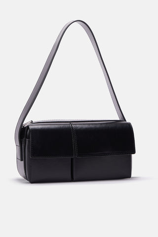 Çift Kapaklı Omuz Çantası | Soren - Siyah