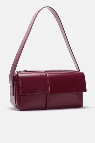 Çift Kapaklı Omuz Çantası | Soren - Bordo
