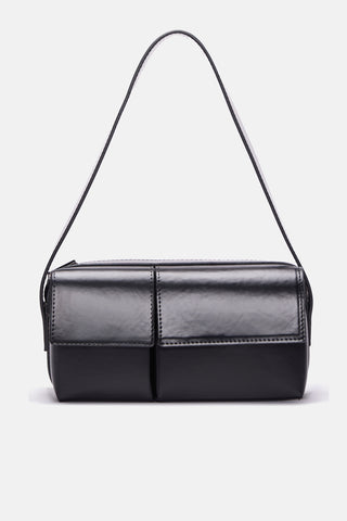 Çift Kapaklı Omuz Çantası | Soren - Siyah