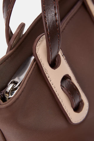 Mini Tote Çanta | Avina Micro - Kahverengi