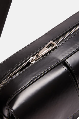 Çift Kapaklı Omuz Çantası | Soren - Siyah