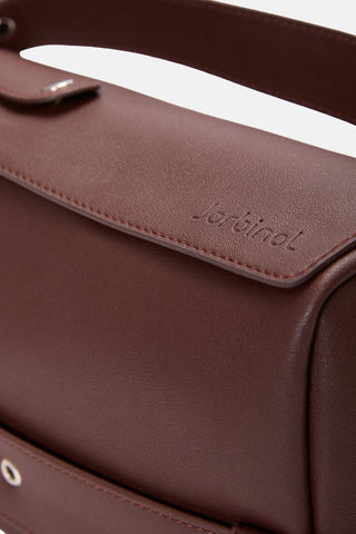 Kemer Detaylı Çapraz Askılı Çanta | Lioara - Kahverengi