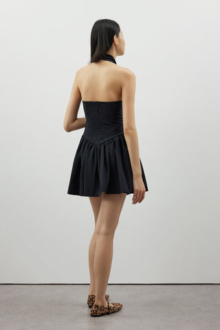 Balon Form Kısa Elbise - Siyah - Jorbinol