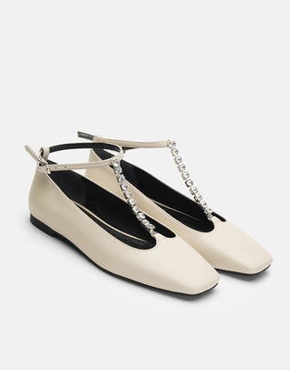 Taşlı Kare Burun Kadın Babet | Farma - Taş - Jorbinol