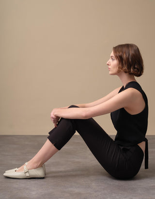 Yumuşak Deri Kadın Babet | Lita - Taş - Jorbinol