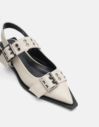 Kare Burun Arkası Açık Kadın Babet | Sebi - Taş - Jorbinol