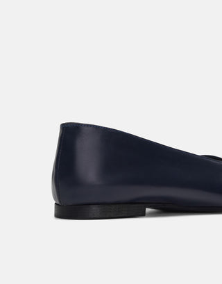 Deri Klasik Kadın Babet | Masha - Lacivert - Jorbinol