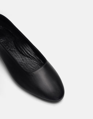 Deri Klasik Kadın Babet | Masha - Siyah - Jorbinol