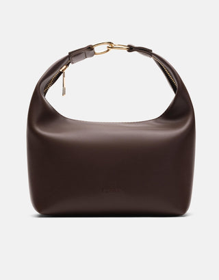 Oval Formlu Zincirli Çanta | Meti - Kahverengi - Jorbinol