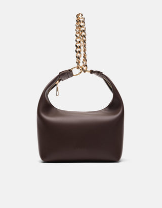 Oval Formlu Zincirli Çanta | Meti - Kahverengi - Jorbinol