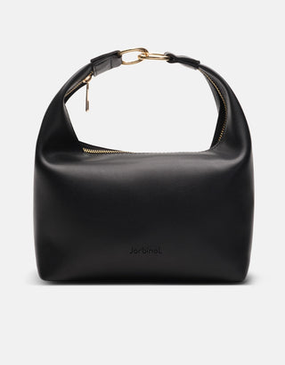 Oval Formlu Zincirli Çanta | Meti - Siyah - Jorbinol