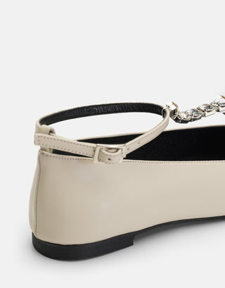 Taşlı Kare Burun Kadın Babet | Farma - Taş - Jorbinol