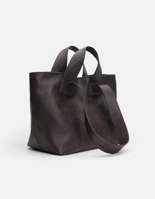 Yumuşak Derili Büyük Tote Çanta | Merila - Kahverengi - Jorbinol