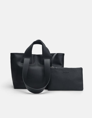 Yumuşak Derili Büyük Tote Çanta | Merila - Siyah - Jorbinol