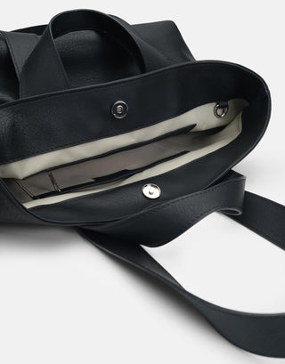 Yumuşak Derili Büyük Tote Çanta | Merila - Siyah - Jorbinol