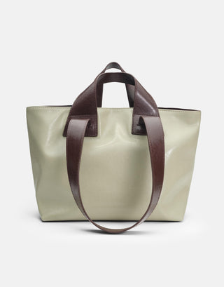 Yumuşak Derili Büyük Tote Çanta | Parila - Yeşil - Jorbinol