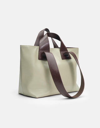 Yumuşak Derili Büyük Tote Çanta | Parila - Yeşil - Jorbinol