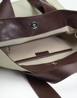 Yumuşak Derili Büyük Tote Çanta | Parila - Yeşil - Jorbinol