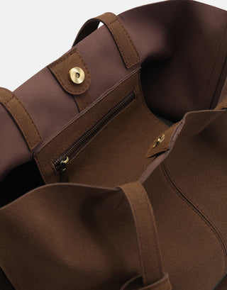 Pratik Büyük Tote Çanta | Kiva – Kahverengi - Jorbinol