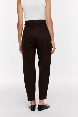 Havuç Formlu Gabardin Pantolon - Kahverengi