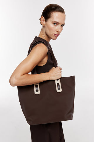 Büyük Boy Tote Çanta | Avina Large - Kahverengi