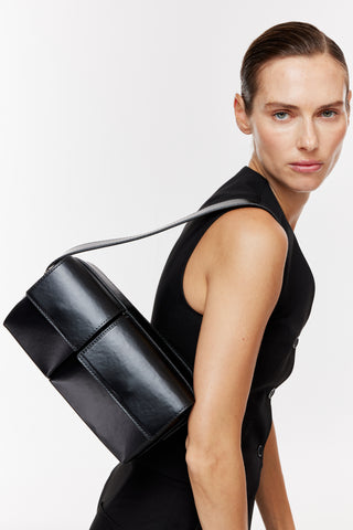 Çift Kapaklı Omuz Çantası | Soren - Siyah