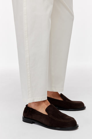 Büzgülü Gerçek Deri Loafer | Como - Kahverengi