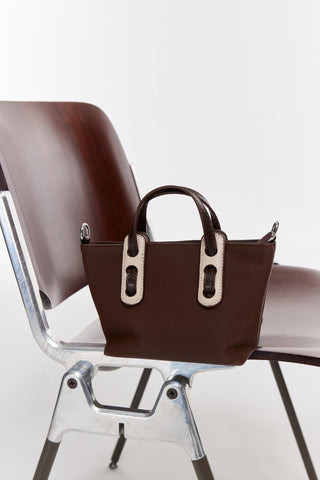 Mini Tote Çanta | Avina Micro - Kahverengi
