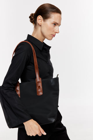 Büyük Boy Tote Çanta | Avina Large - Siyah