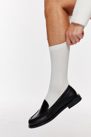 Oval Burun Klasik Loafer | Blok - Siyah