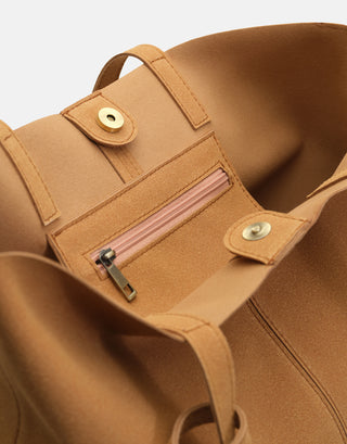 Pratik Büyük Tote Çanta | Kiva – Camel - Jorbinol