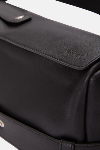 Kemer Detaylı Çapraz Askılı Çanta | Lioara - Siyah