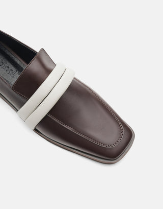 Çift Kemerli Yumuşak Kadın Babet | Guni - Kahverengi - Jorbinol