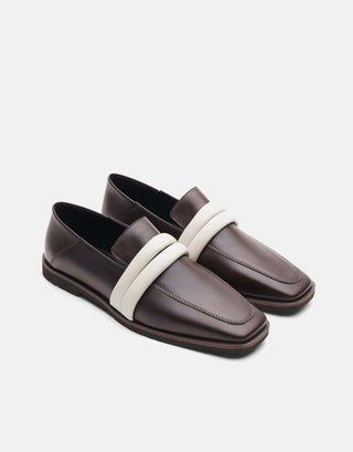 Çift Kemerli Yumuşak Kadın Babet | Guni - Kahverengi - Jorbinol