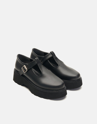 Kalın Taban Oxford Ayakkabı | Lora - Siyah - Jorbinol