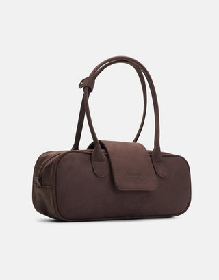 Kapaklı Süet Çanta | Rule - Kahverengi - Jorbinol