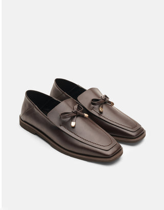 Fiyonk Detaylı Kadın Babet | Pany - Kahverengi - Jorbinol