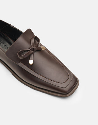 Fiyonk Detaylı Kadın Babet | Pany - Kahverengi - Jorbinol