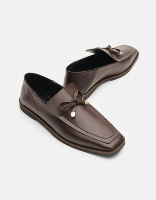 Fiyonk Detaylı Kadın Babet | Pany - Kahverengi - Jorbinol