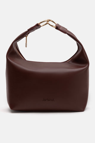 Oval Formlu Zincirli Çanta | Meti - Bordo - Jorbinol