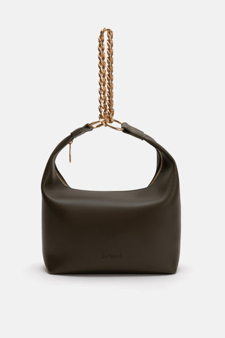 Oval Formlu Zincirli Çanta | Meti - Haki - Jorbinol