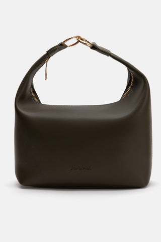 Oval Formlu Zincirli Çanta | Meti - Haki - Jorbinol