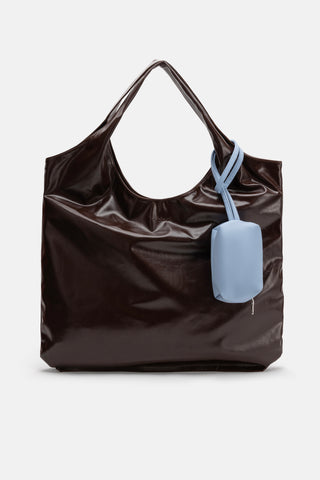 Suni Deri Büyük Çanta | Mini El Çantası ile - Kahverengi - Jorbinol